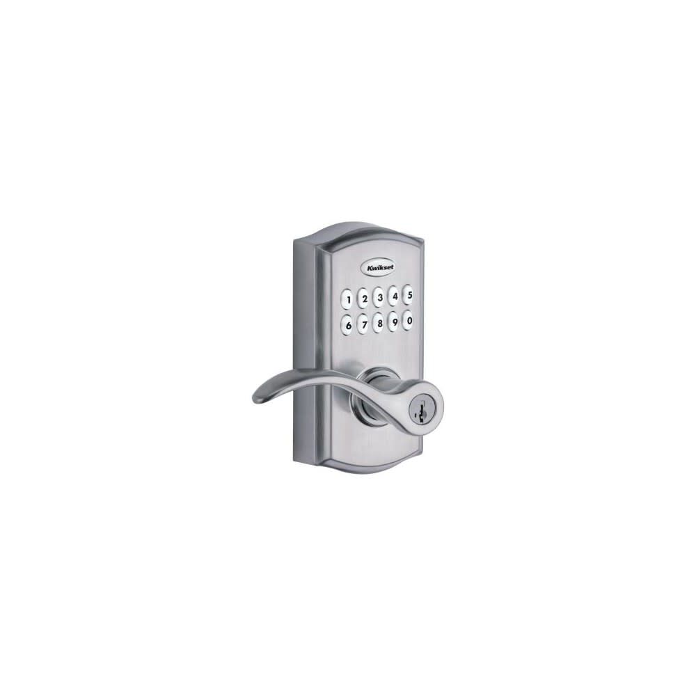 SmartKey Pembroke Door Lever SmartCode 955 Satin Chrome 99550-001