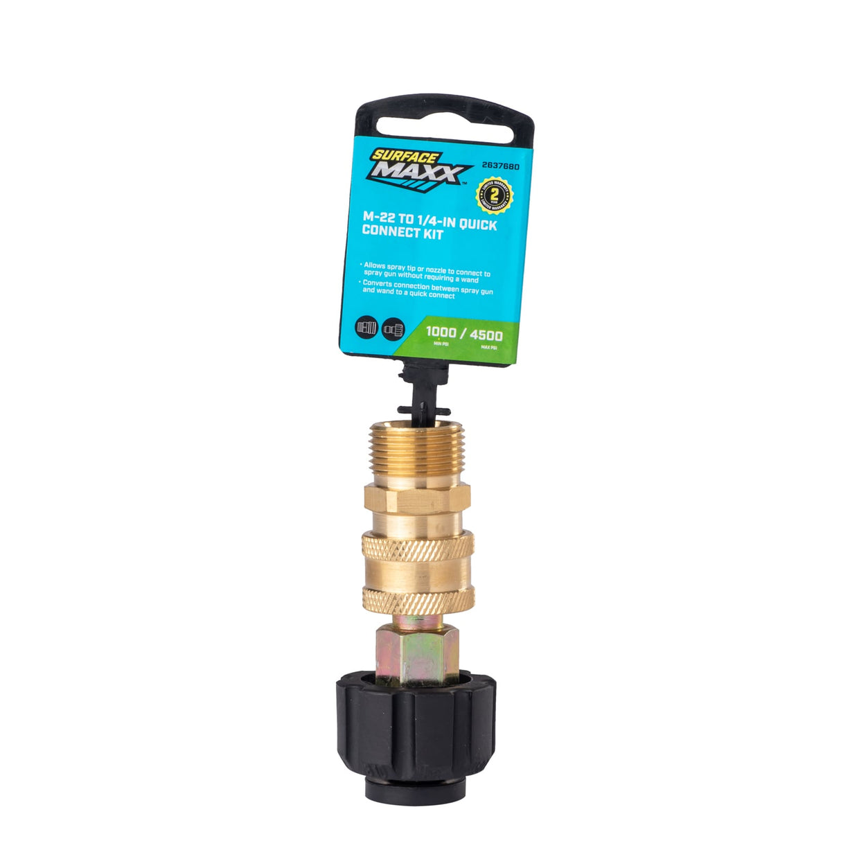 4500 PSI 1/4-in Brass Gas and Electric Pressure Washers Quick Disconnect Plug and Female Metric SGY-PWA98