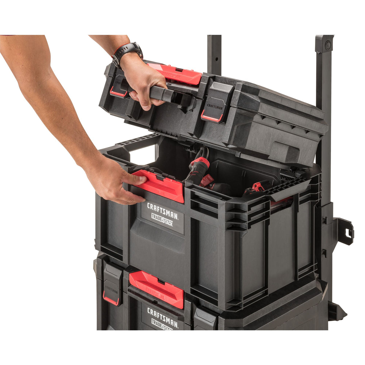 TRADESTACK System 22.6-in W x 31.9-in H x 18.2-in D Multiple Colors/Finishes Structural Foam Rolling Tool Box CMST60430