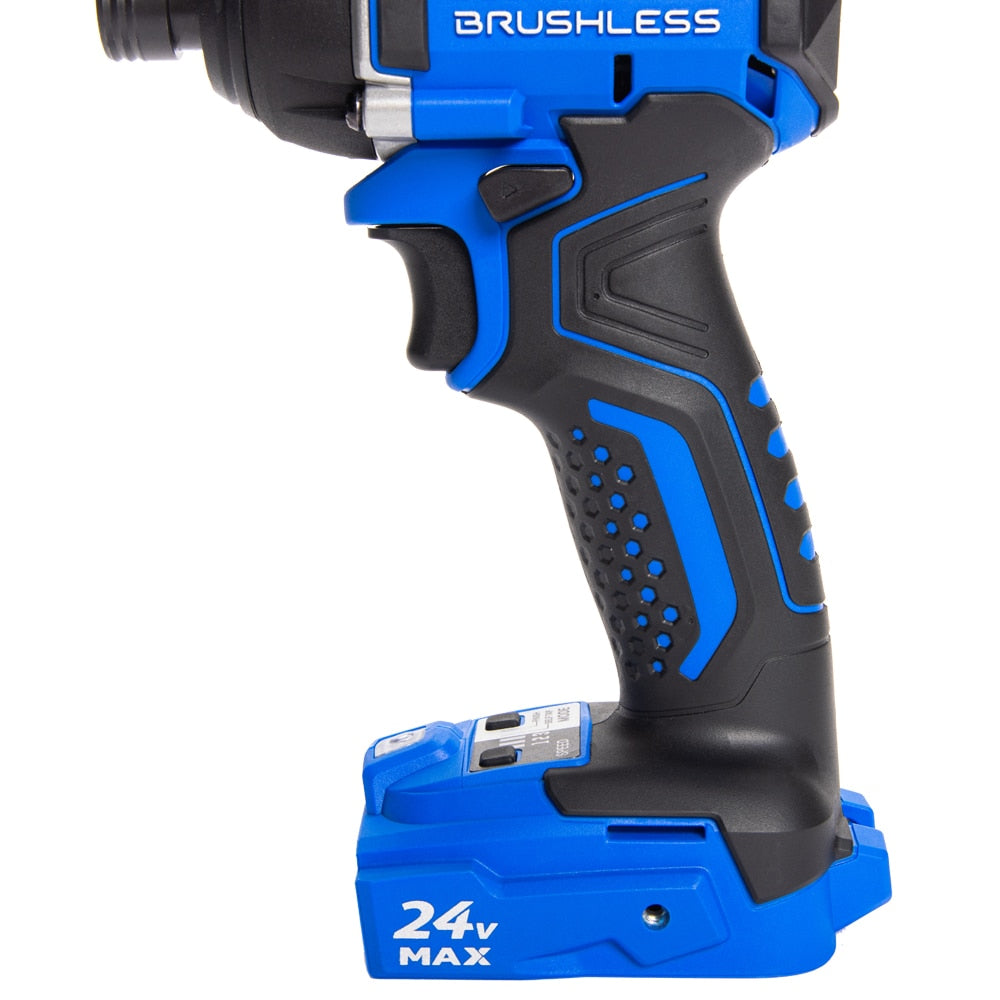 Next-Gen 24-volt 1/4-in Brushless Cordless Impact Driver (1-Battery Included, Charger Included and Soft Bag included) KID 2024A-03