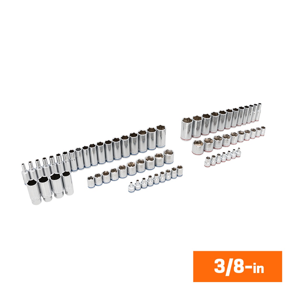 1/4-in to 1/2-in Drive Standard (SAE) and Metric Shallow/Deep Socket Set (211-Pieces) 81796