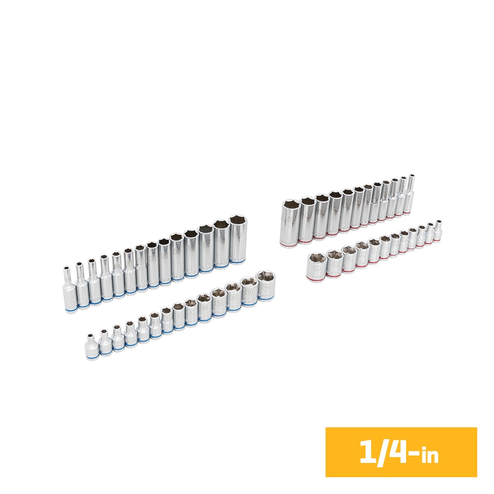 1/4-in to 1/2-in Drive Standard (SAE) and Metric Shallow/Deep Socket Set (211-Pieces) 81796