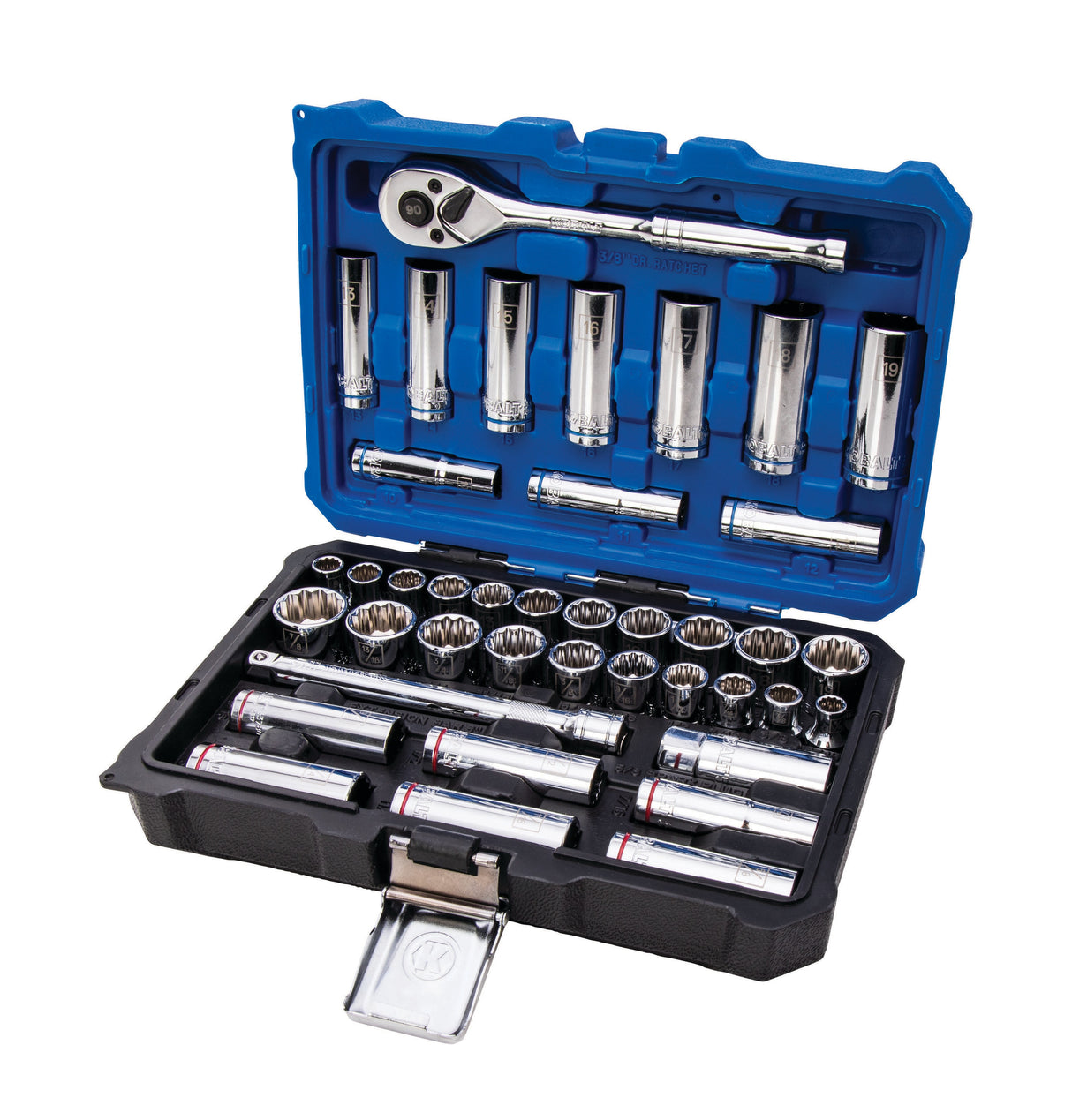 40-Piece Standard (SAE) and Metric Polished Chrome Mechanics Tool Set with Hard Case 86750