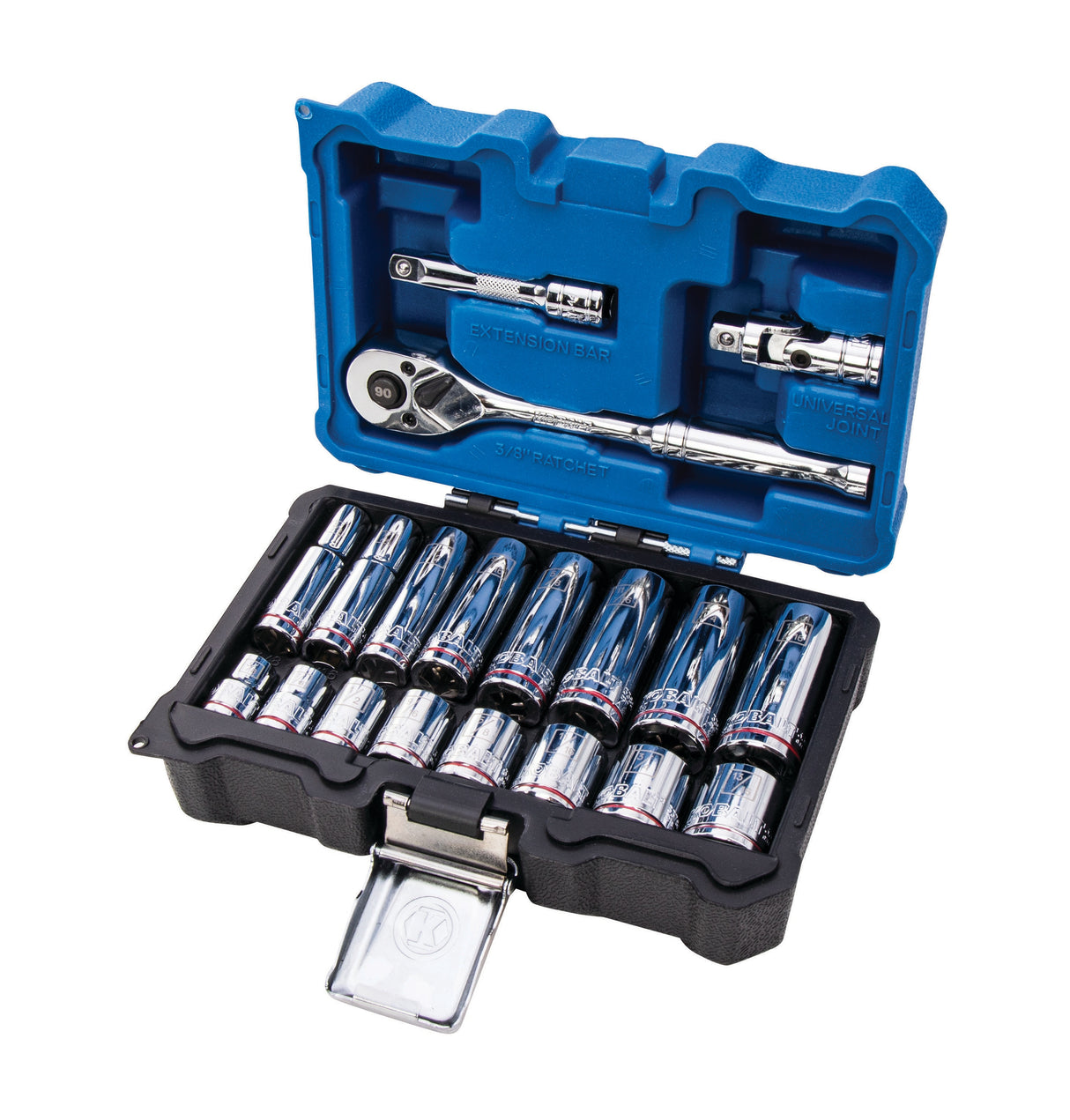 19-Piece Standard (SAE) Polished Chrome Mechanics Tool Set with Hard Case 86760