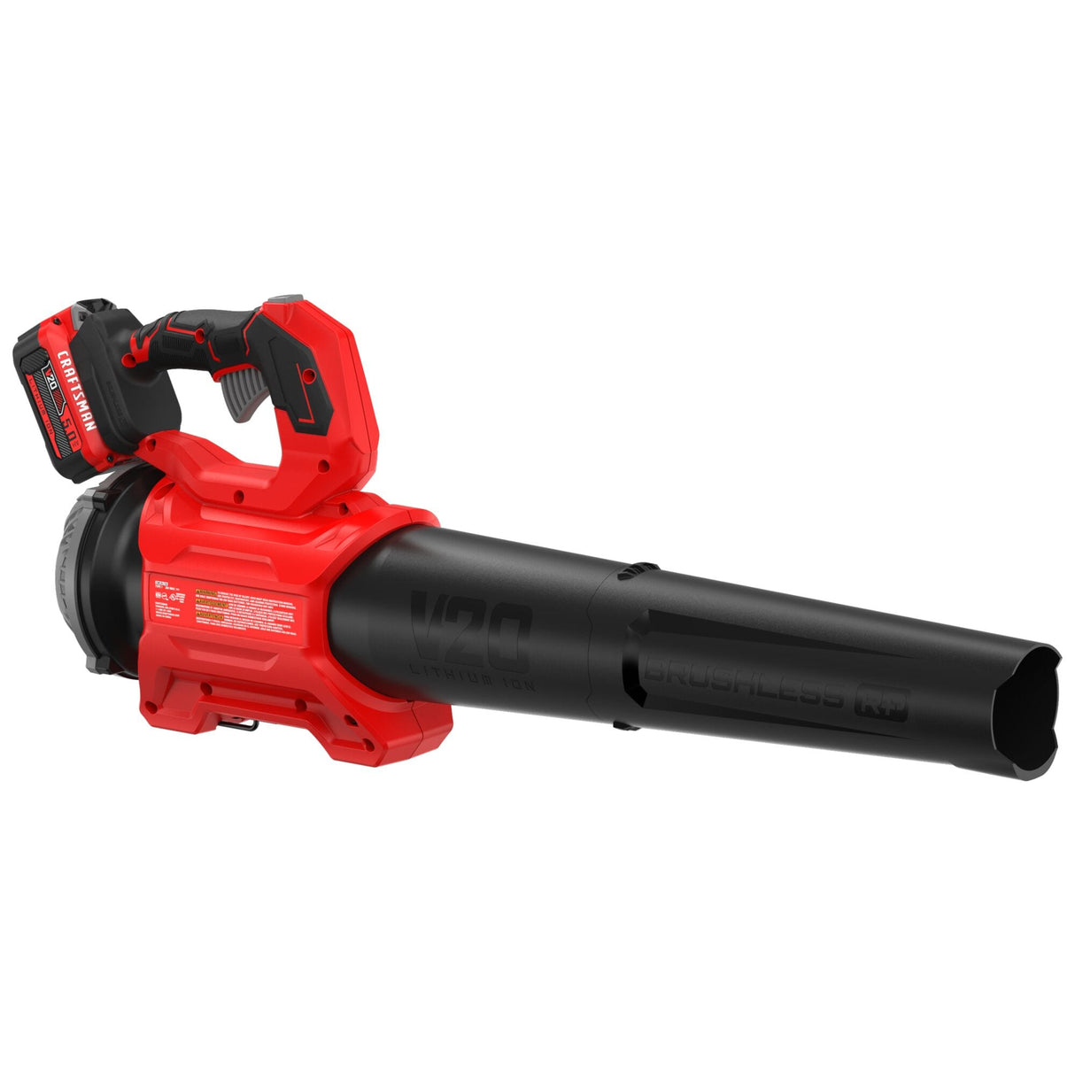 V20 Brushless RP 20-volt Max 410-CFM 110-MPH Battery Handheld Leaf Blower 5 Ah (Battery and Charger Included) CMCBL730P1