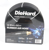 Contractor Grade 50 Ft Rubber Air Hose - 3/8-in Diameter, 1070 PSI, Kink Free, Temperature Resistant, ANSI Compliant DH-3850HR