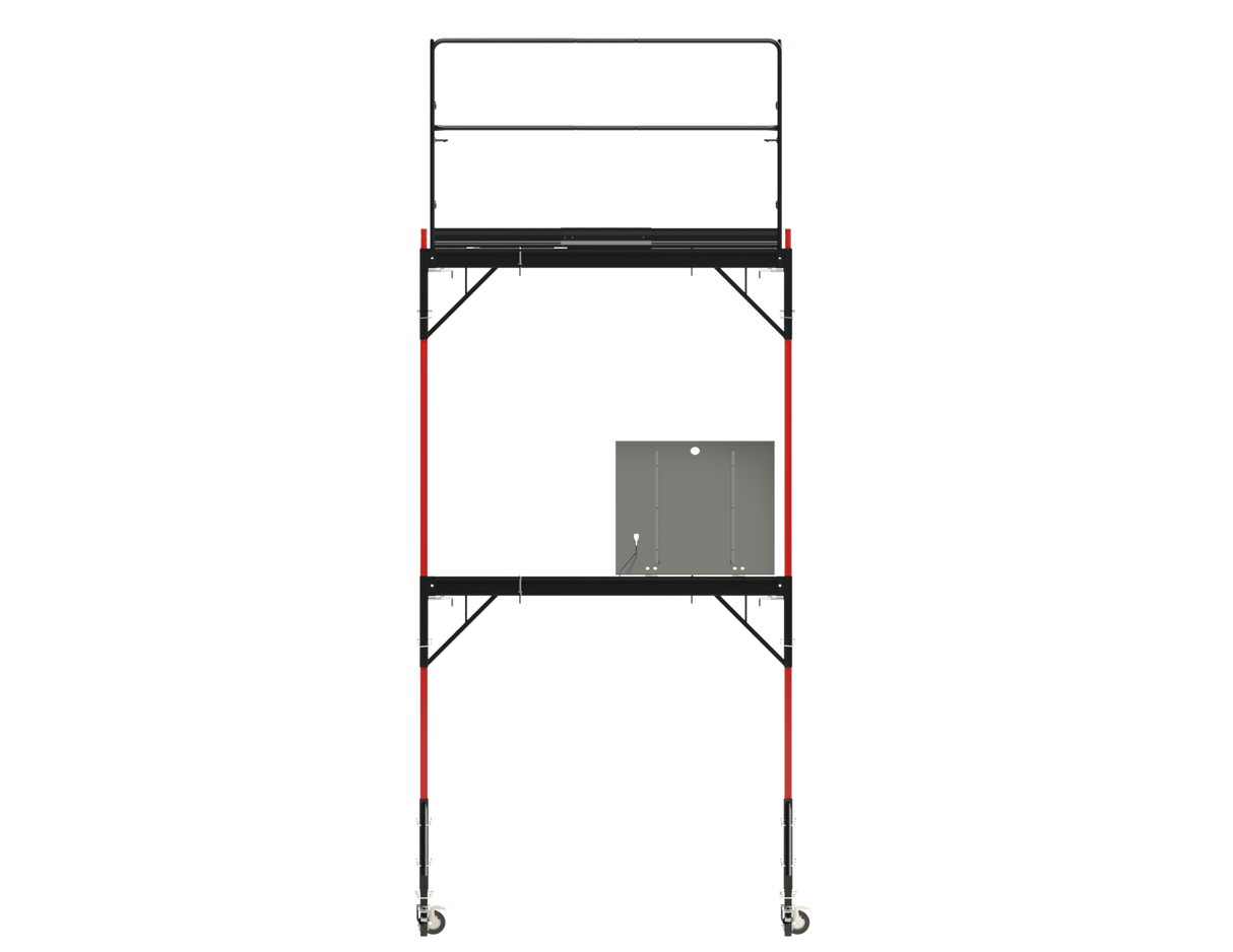 Steel 15.42-ft H x 6.1-ft L Multi-Purpose 2-Tier Baker Style Scaffold 1100-lb MPISUSD+BFL