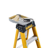 12 Ft. Fiberglass Step Ladder 16.1 Ft. Reach Height Type 1AA - 375 Lbs., Expanded Work Step and Impact Absorption System