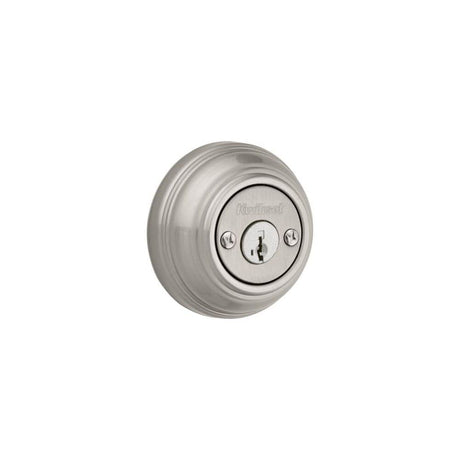 SmartKey Door Deadbolt Satin Nickel Double Cylinder Round 99850-074