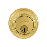 SmartKey Door Deadbolt Bright Brass Double Cylinder Round 98160-001