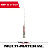 3/16 In. X 4 In. X 6 In. SHOCKWAVE Carbide Multi-Material Drill Bit