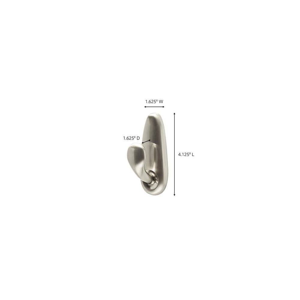 Command Forever Classic Brushed Nickel Large Metal Hook 5636832