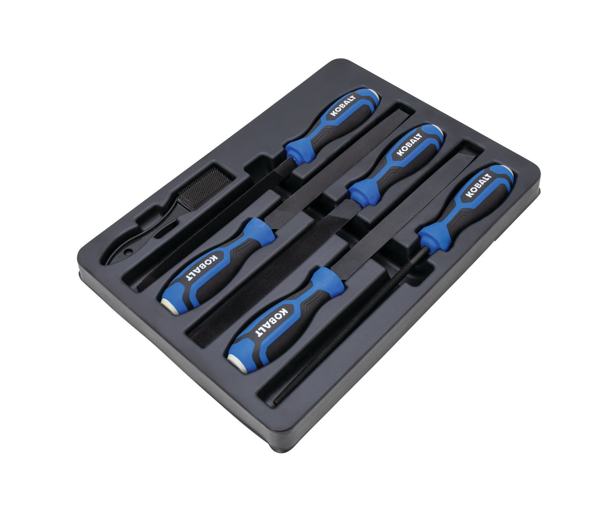 8-in Single-cut;double-cut Bastard Tooth File Set Black Oxide File 52266