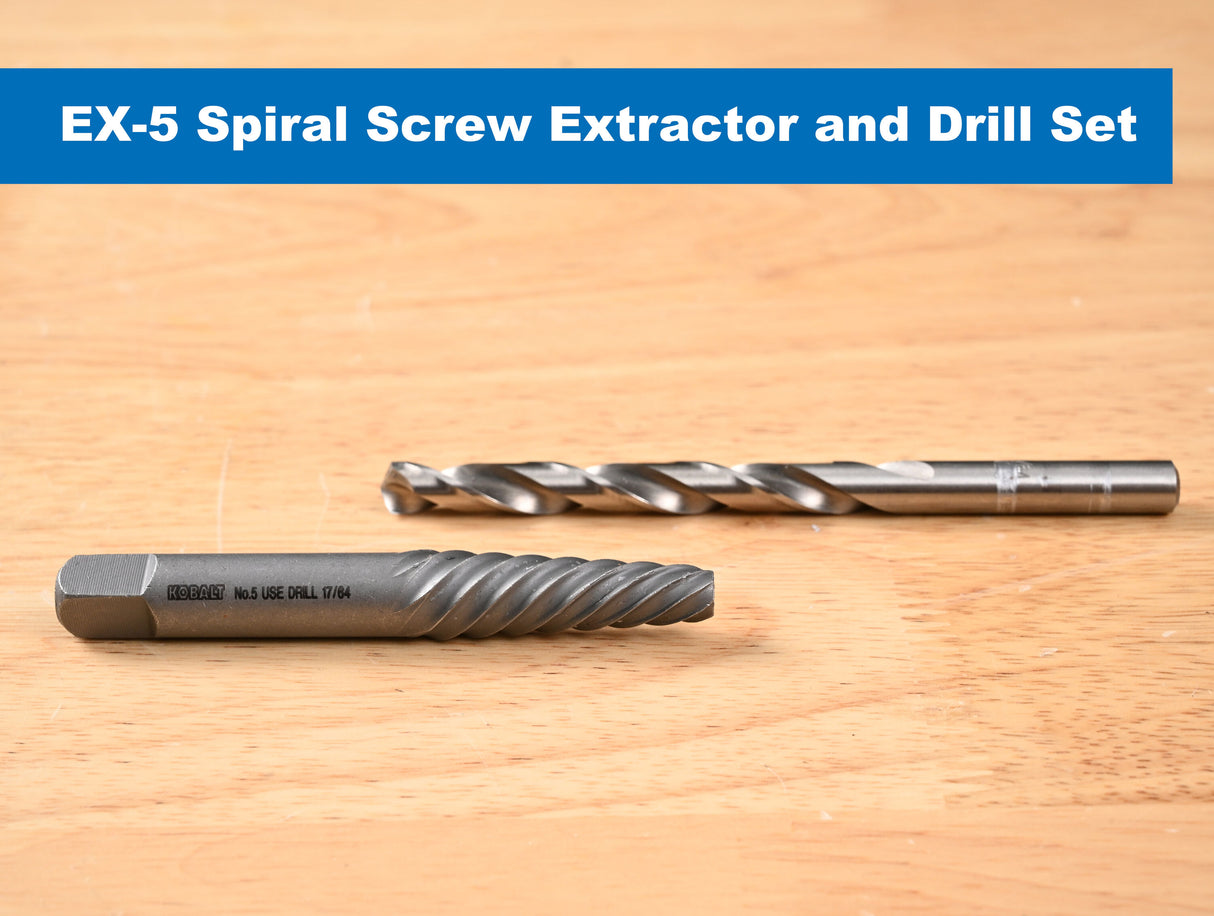 2-Pack High Carbon Steel/Hss Set Screw Extractor and Drill Bit Set 59954