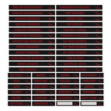 Set of 48 Plain Red on Black Magnetic Toolbox Labels Magnetic Accessory GMLB110