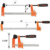 4-Pack Assorted 600lb Bar Clamp 93700