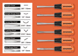 6-Pack Woodworking Chisels Set 70565