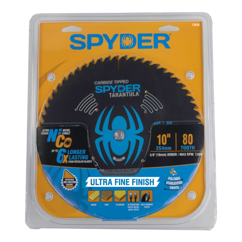 Ultra Fine 10-in 80-Tooth Fine Finish Tungsten Carbide-tipped Steel Miter/Table Saw Blade 13026