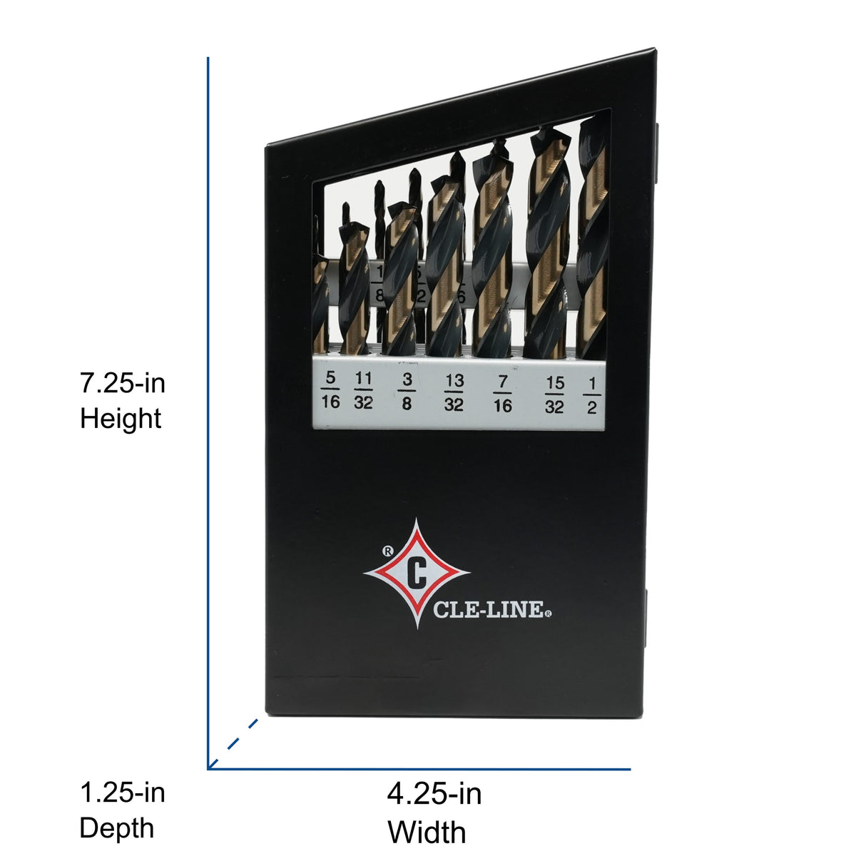 15-Piece Assorted High-speed Steel Jobber Length Twist Drill Bit Set C18131