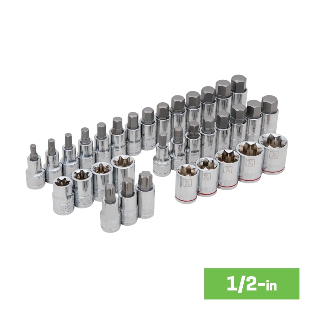 153-Piece 1/2-in; 3/8-in; 1/4-in Drive Set Hex/Phillips/Slotted/Square/Torx/Tr Torx Bit Driver Socket Set 81798