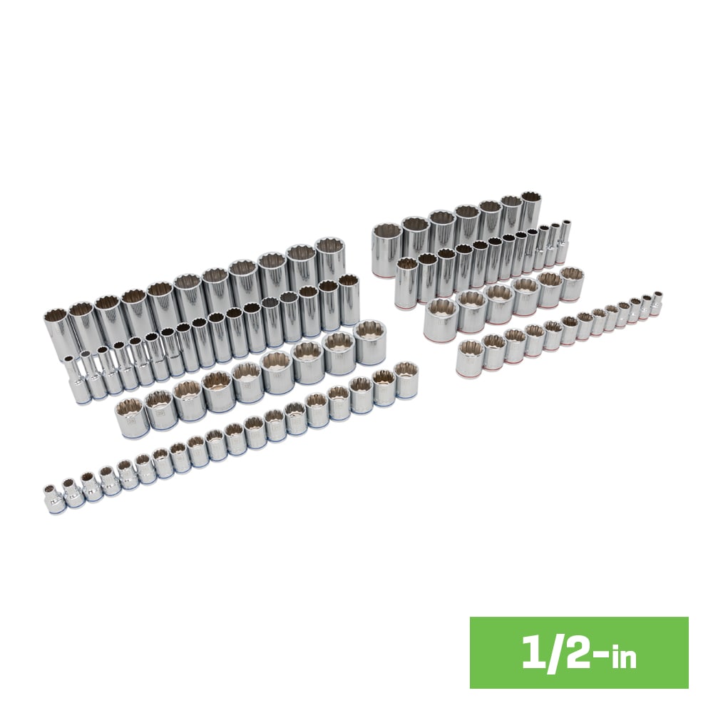 1/4-in to 1/2-in Drive Standard (SAE) and Metric Shallow/Deep Socket Set (212-Pieces) 81797