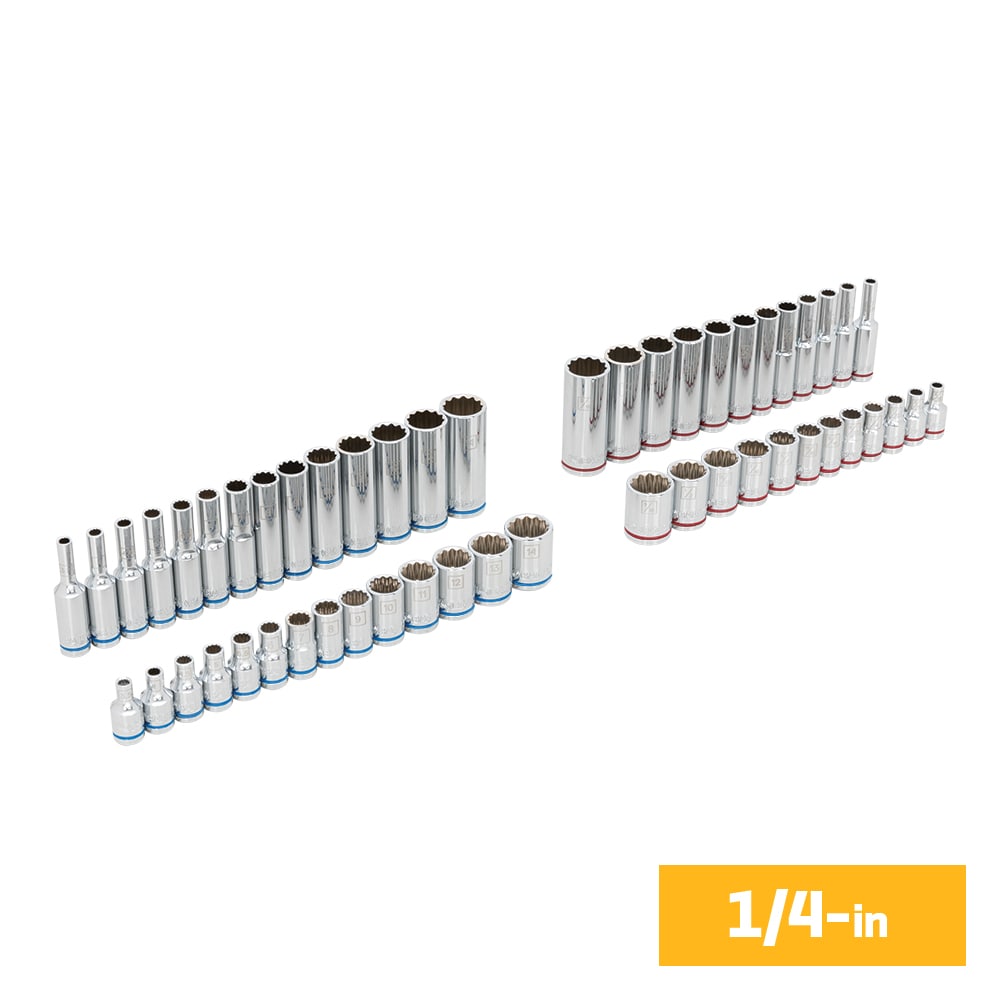 1/4-in to 1/2-in Drive Standard (SAE) and Metric Shallow/Deep Socket Set (212-Pieces) 81797