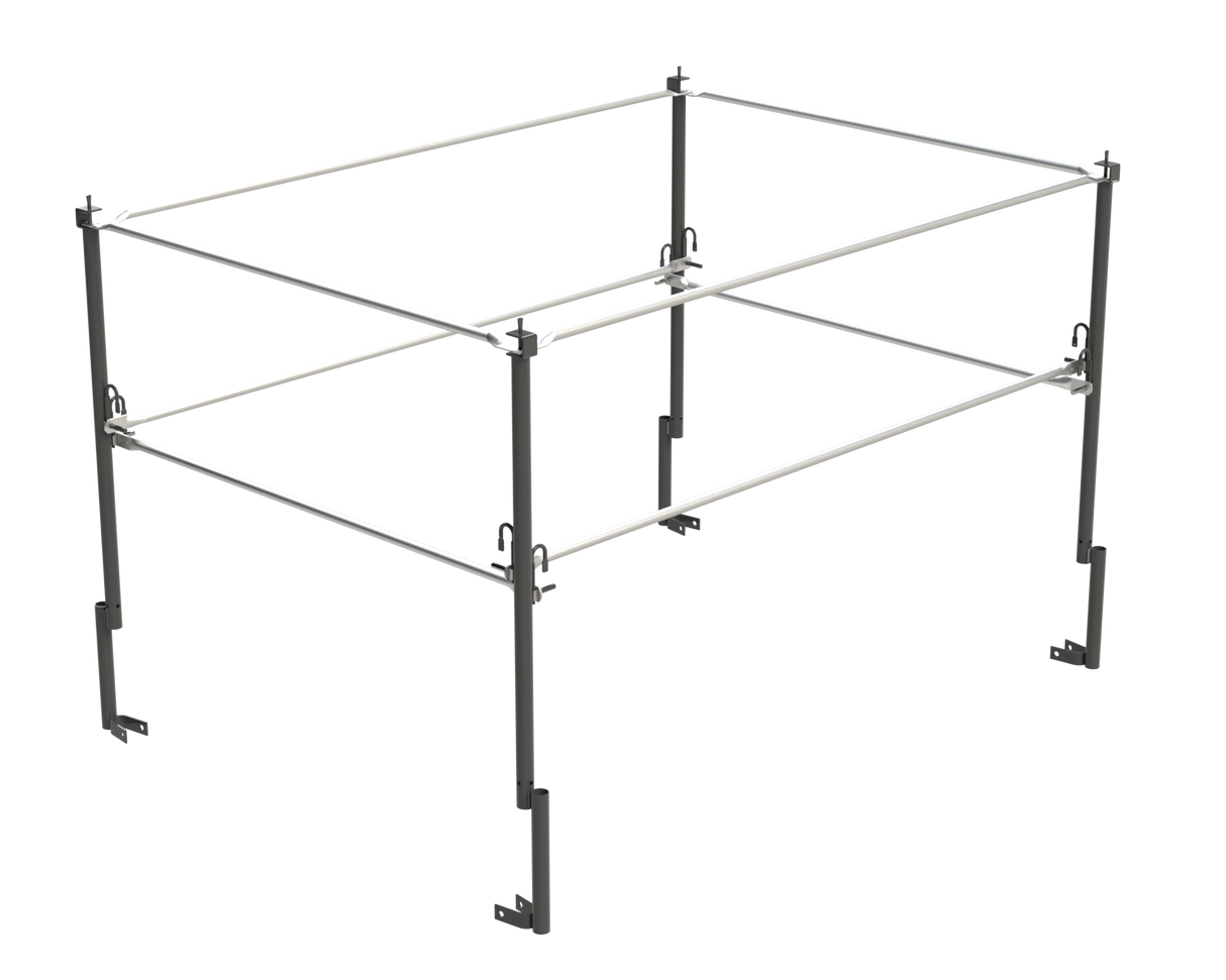 Steel 9.6-in Guard Rail Kit For Scaffolding GRBK57+BFL