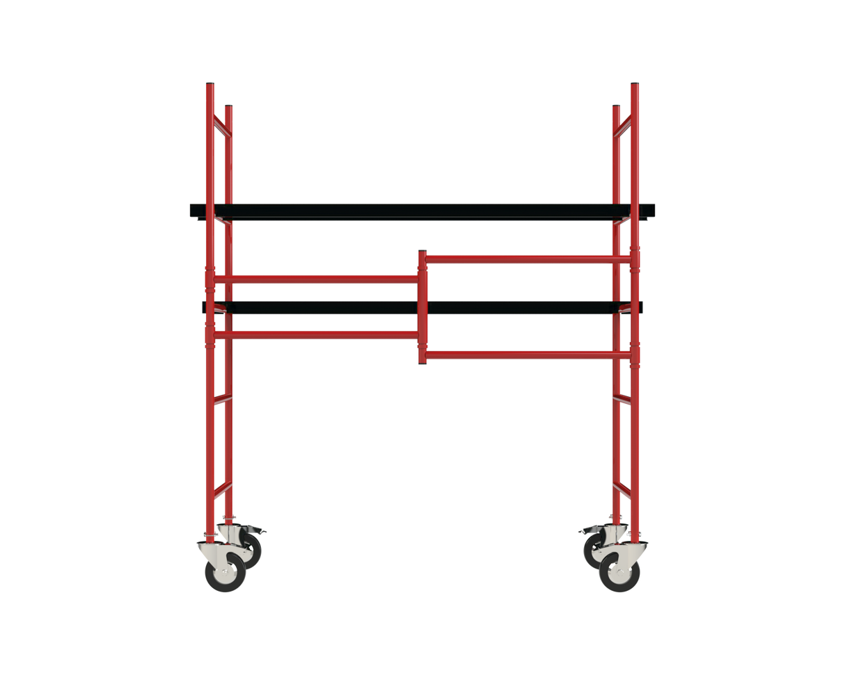 Steel 5.12-ft H x 3.65-ft L Adjustable Rolling Scaffold 900-lb MPMFS5+BFL