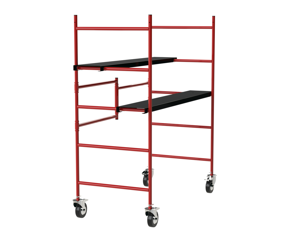 Steel 5.12-ft H x 3.65-ft L Adjustable Rolling Scaffold 900-lb MPMFS5+BFL