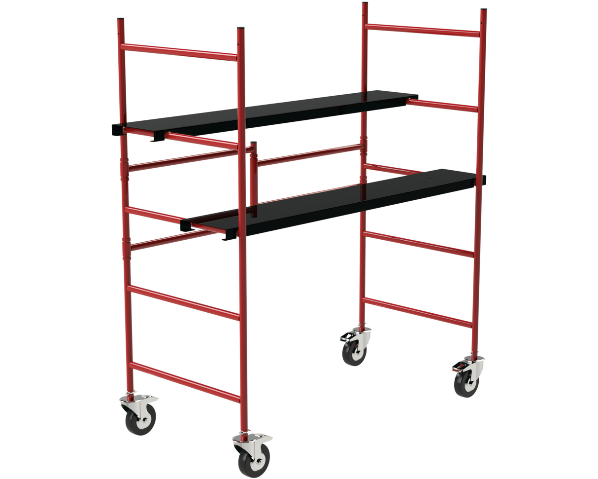 Steel 5.12-ft H x 3.65-ft L Adjustable Rolling Scaffold 900-lb MPMFS5+BFL