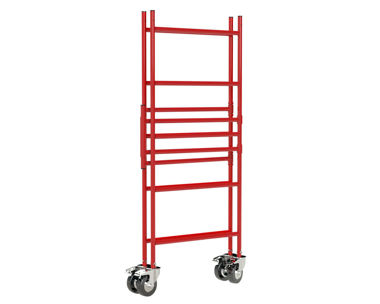 Steel 5.12-ft H x 3.65-ft L Adjustable Rolling Scaffold 900-lb MPMFS5+BFL