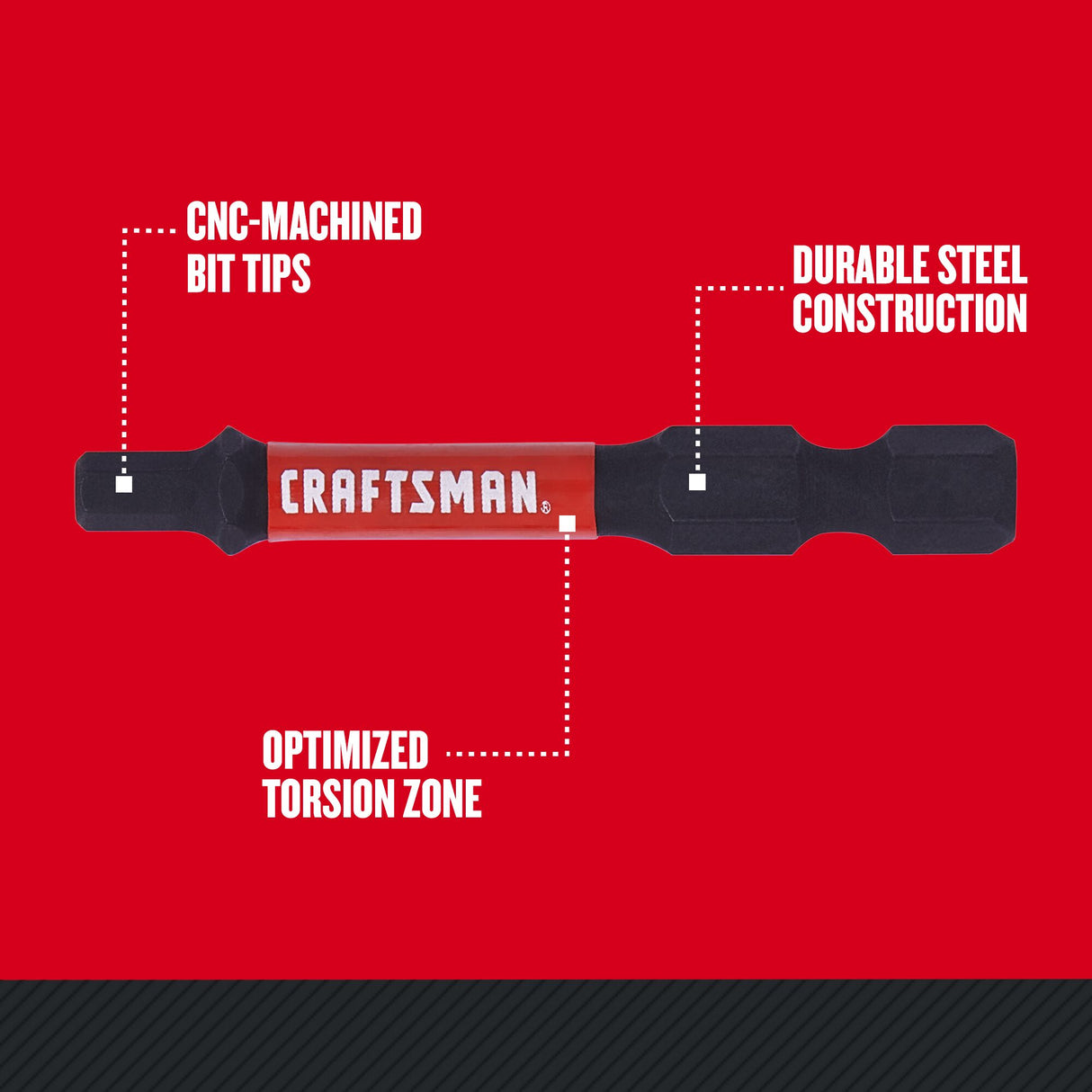 Impact-Rated 1/4-in x 2-in Impact Driver Bit (2-Piece) CMAF32H2