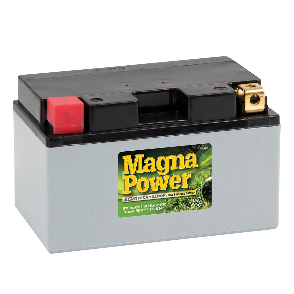 12V 7Ah 135 CCA Mower Battery, Maintenance-Free, Middle Terminals ETZ10S