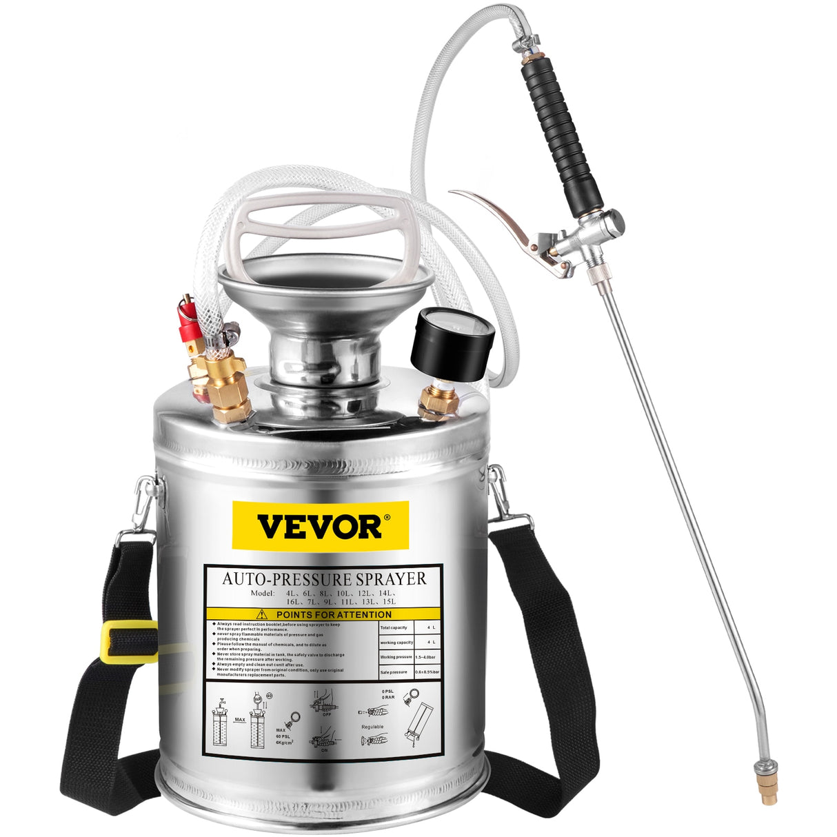 1-Gallon Stainless Steel Pump Sprayer PWQBXG4L000000001V0