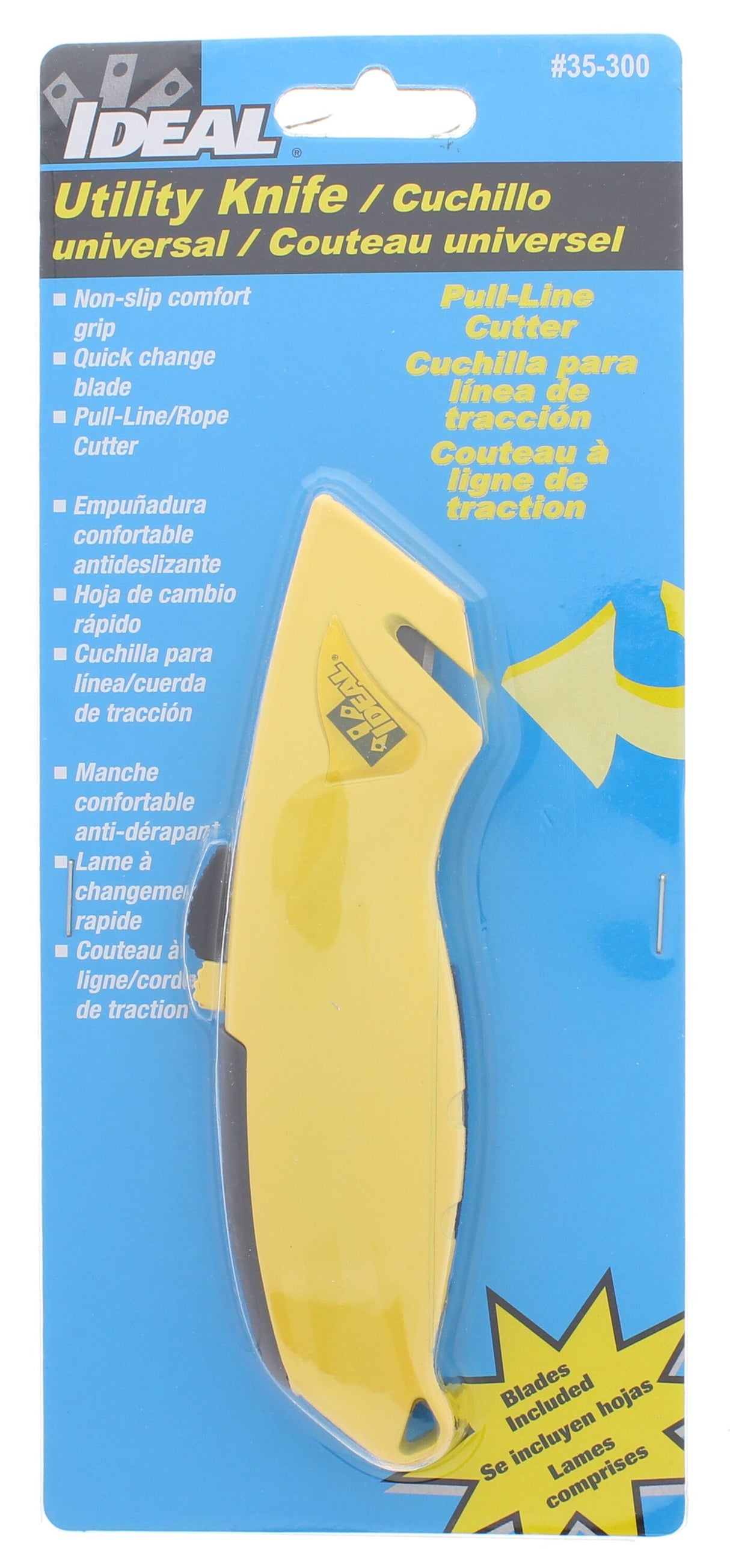 3/4-in 4-Blade Retractable Utility Knife with On Tool Blade Storage 35-300