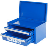 Mini 10.83-in W x 5.91-in H x 5.91-in D 2-Drawer Blue Steel Tool Box 54196