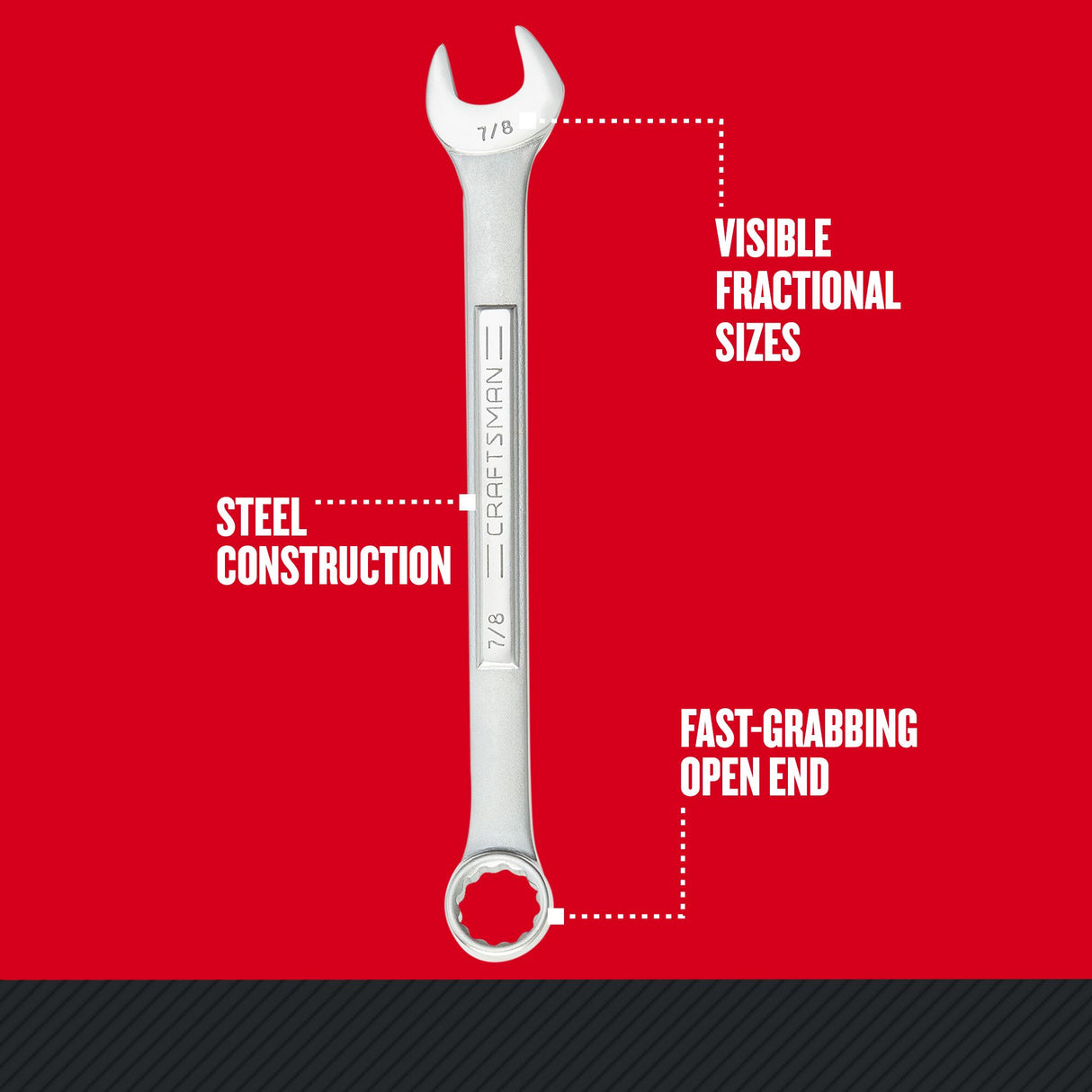 11-Piece Set 12-point (SAE) Standard Combination Wrench Includes Soft Case CMMT10946