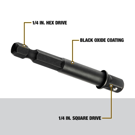 Impact Ready 1/4-in to 1/4-in Standard Socket Adapter DW2541IR  G