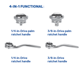 3-Piece 72-Tooth Set Drive Full Polish Handle Ratchet Set 59795