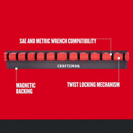 Plastic/Steel Wrench Storage Locking Wrench Holder CMMT99413