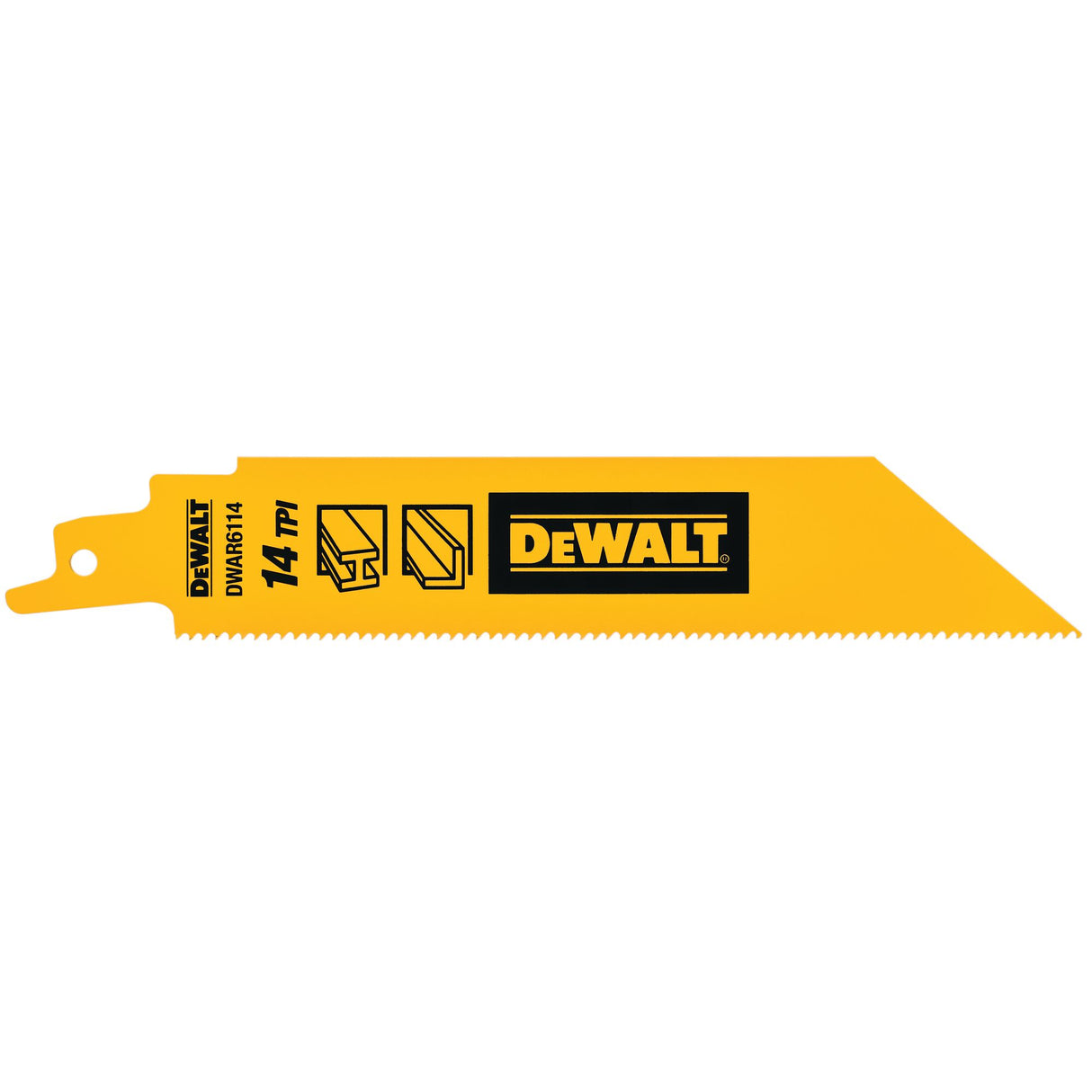 Bi-metal 6-in 14 Tpi Wood Cutting Reciprocating Saw Blade (5-Pack) DEW-DWAR6114