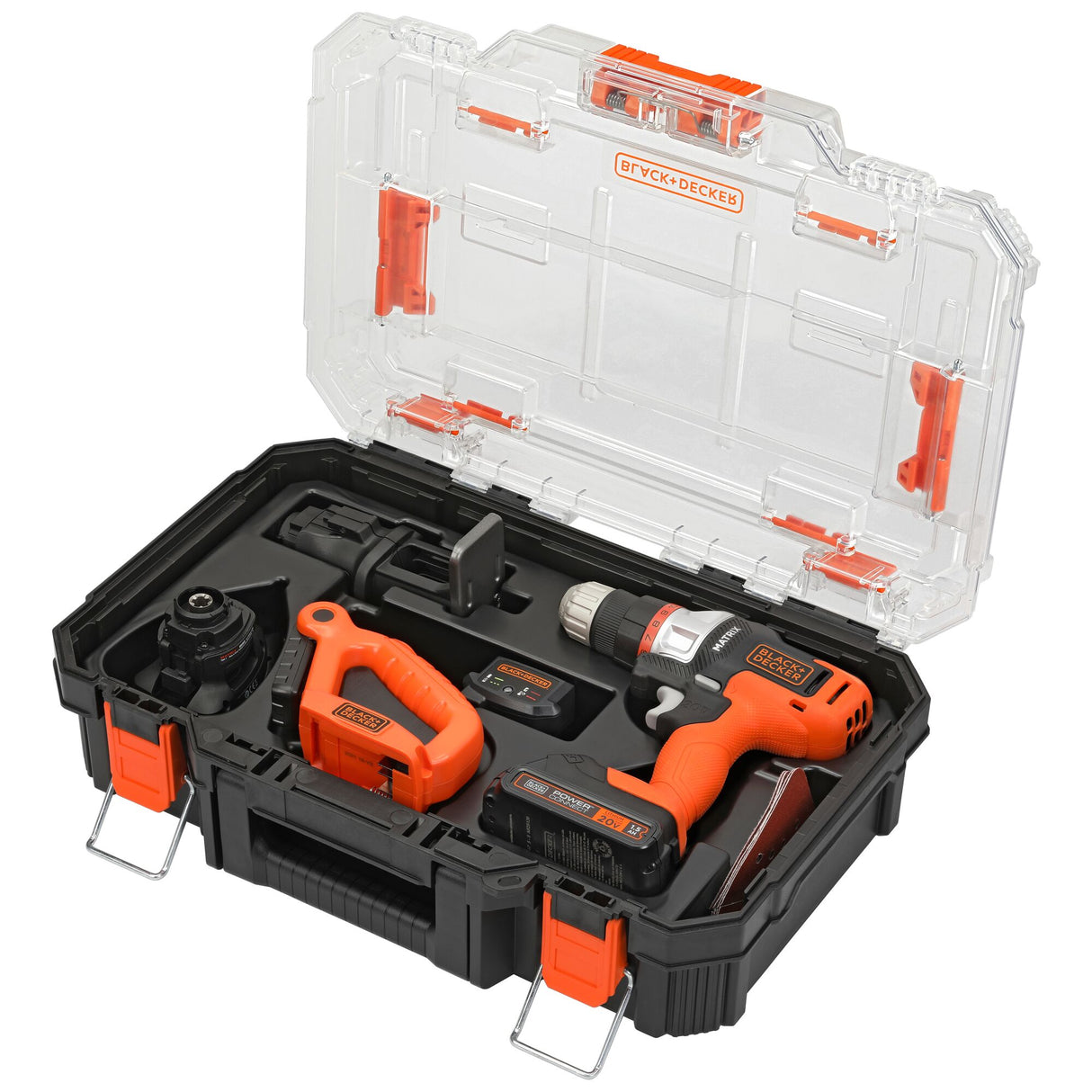 20-volt Max 4-Tool Power Tool Combo Kit with Hard Case (1-Battery Included and Charger Included) BDCDMT1204KITC1