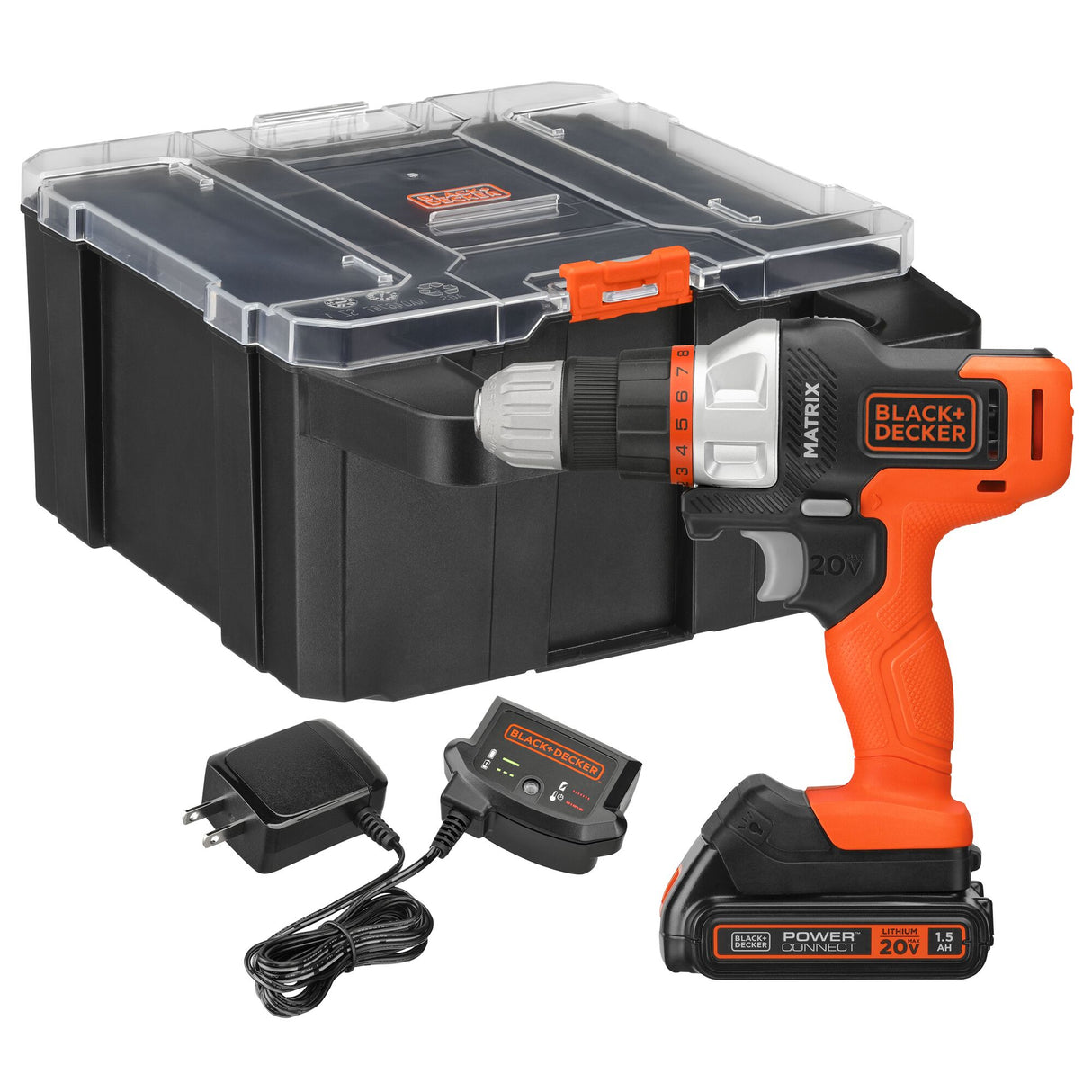 20-volt Max 1-Tool Power Tool Combo Kit with Hard Case (1-Battery Included and Charger Included) BDCDMT120CSTFF