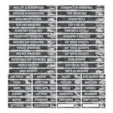 Set of 48 Gray Camo Magnetic Toolbox Labels Magnetic Accessory GMLB105