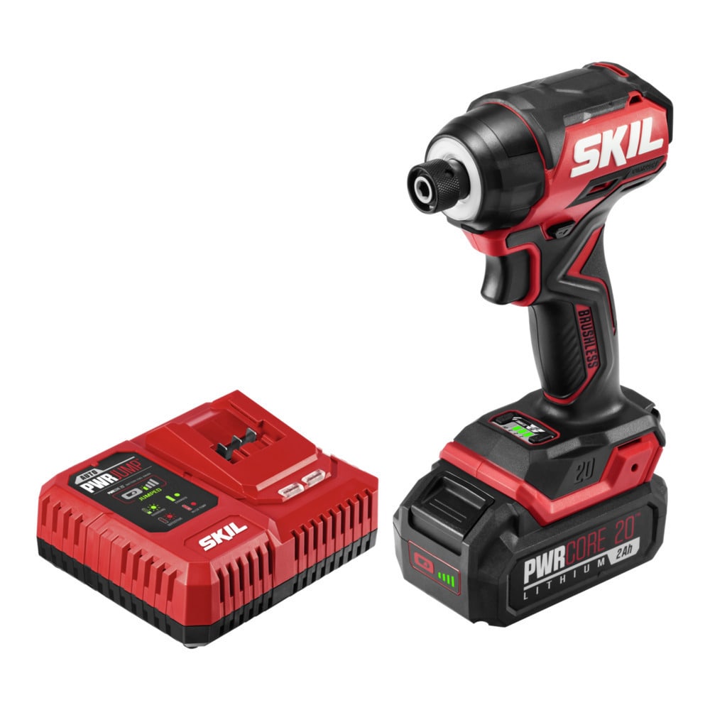 PWR CORE Compact 20-volt 1/4-in Brushless Cordless Impact Driver (1-Battery Included, Charger Included) ID6739B-10