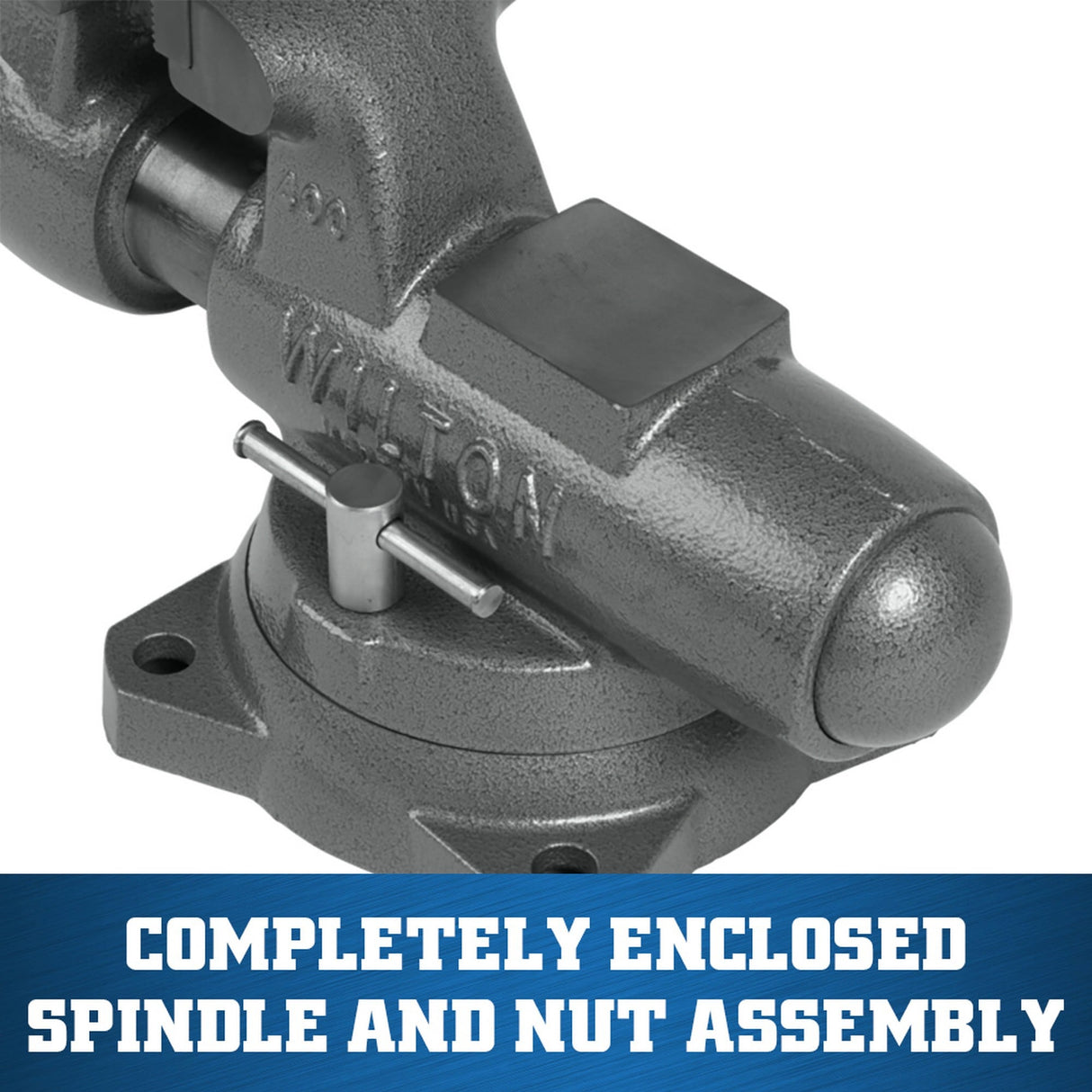 Bench Vise, 4-in Jaw Width, 6-1/2-in Jaw Opening, 3-1/2-in Throat Depth, Gray 28831