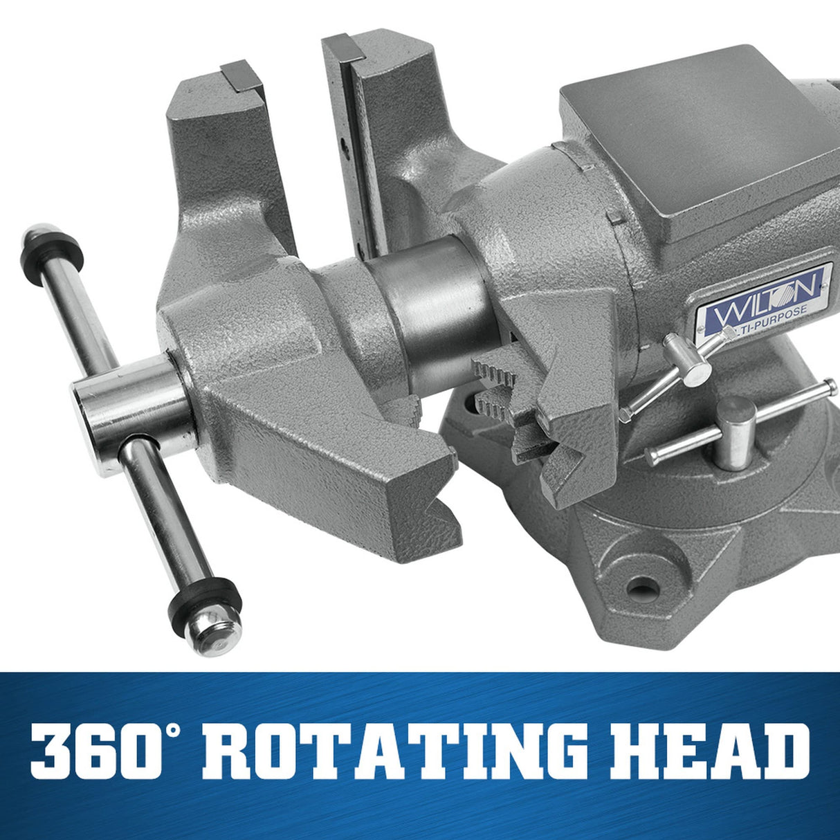 6-1/2-in Bench Vise, 6-in Jaw Opening, 3.025-in Throat Depth, Cast Iron Construction, Gray Finish 28845