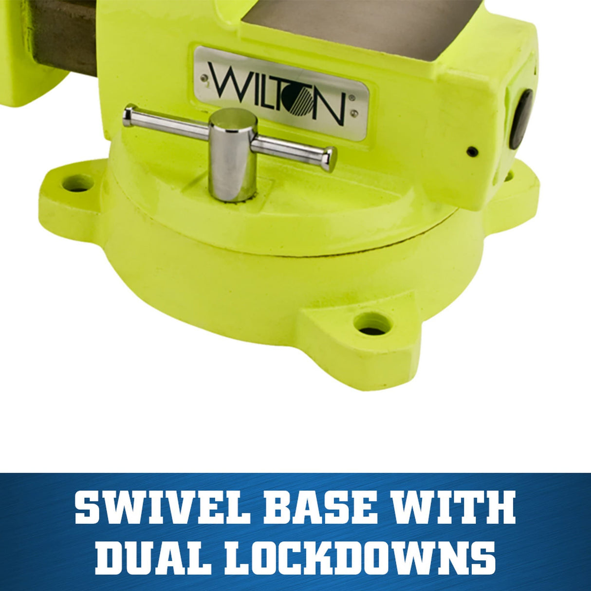 5-in Bench Vise, 5-1/4-in Jaw Opening, 3.075-in Throat Depth, Green Color, OSHA Compliant 63187