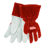 Premium Red MIG Welding Gloves, Large Size, 13.5-inch Length, Heat Resistant and Comfortable KH849L