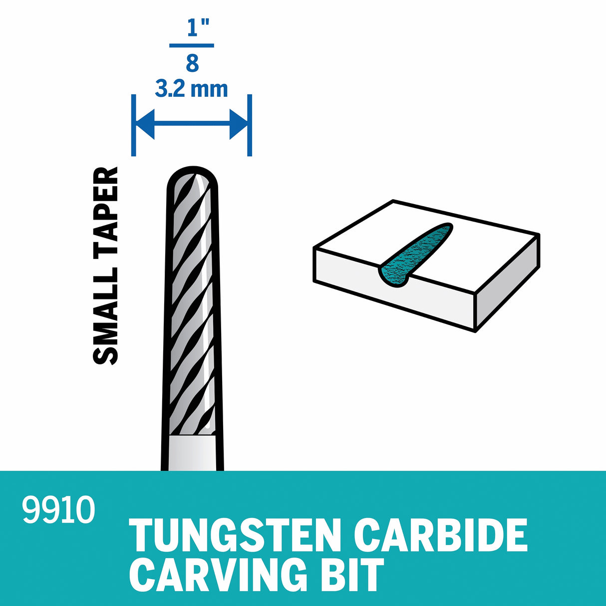 Tungsten Carbide 1/8-in Cutting Bit Accessory 5009910